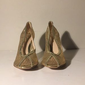Delman Golden glitter heels